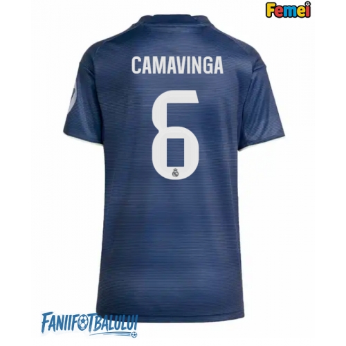 Real Madrid Eduardo Camavinga #6 Tricou Fotbal Replică 2025-26 Femei Deplasare Real Madrid Eduardo Camavinga #6 Tricou Fotbal Replică 2025-26 Femei Deplasare